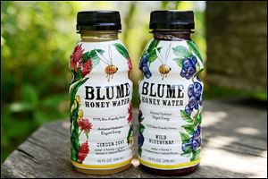 Ginger Zest and Wild Blueberry are two flavors Blume Honey Water markets to coffee shops and grocery chains.