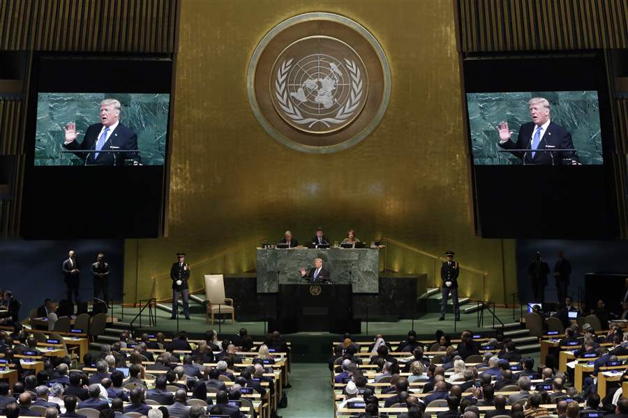 Trump gives a blunt and serious speech at U.N. The Blade