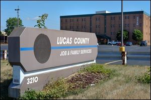 Visitors to the Lucas County Job & Family Services building, on Monroe Street in Toledo, found it closed Wednesday, July 13.