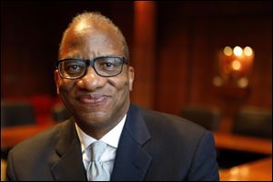 Author Wil Haygood at the Toledo Lucas County Public Library Wednesday.
