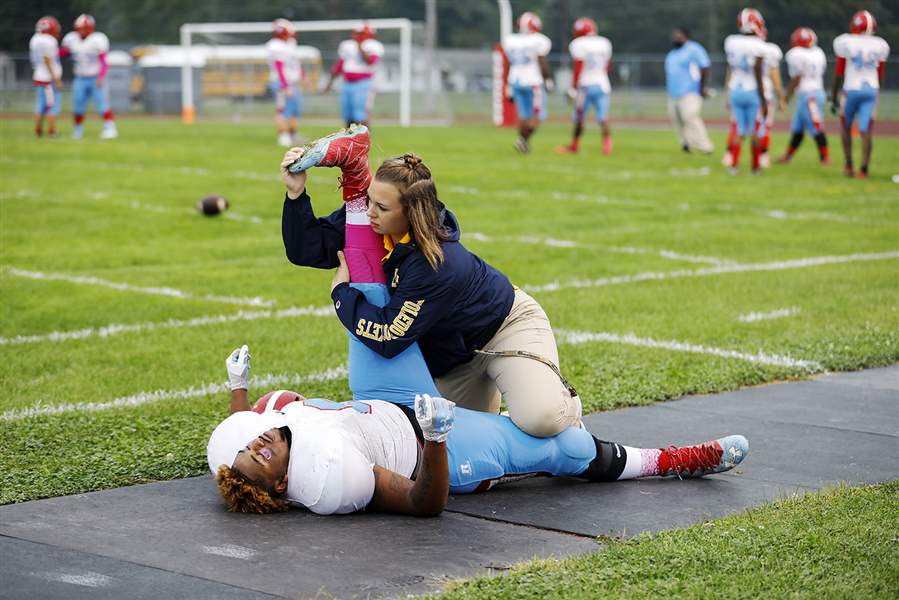 Bowsher’s athletic trainer works tirelessly during games The Blade