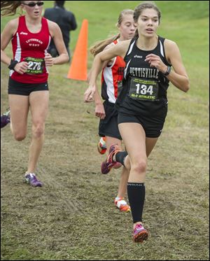 Pettisville's Elizabeth Sauder placed 7th in the girls Division III race.