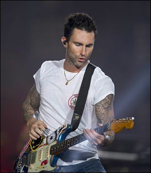 Adam Levine of the American band Maroon 5 performs during the Rock In Rio Festival at the Olympic Park in Rio de Janeiro, Brazil.