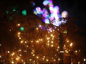 Light decorations for the Lights Before Christmas at the Toledo Zoo in Toledo on Tuesday.