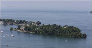 Gibraltar Island and The Ohio State University's Stone Laboratory at Put-in-Bay.