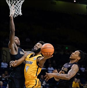 Toledo guard Tre'Shaun Fletcher was named MAC West player of the week.