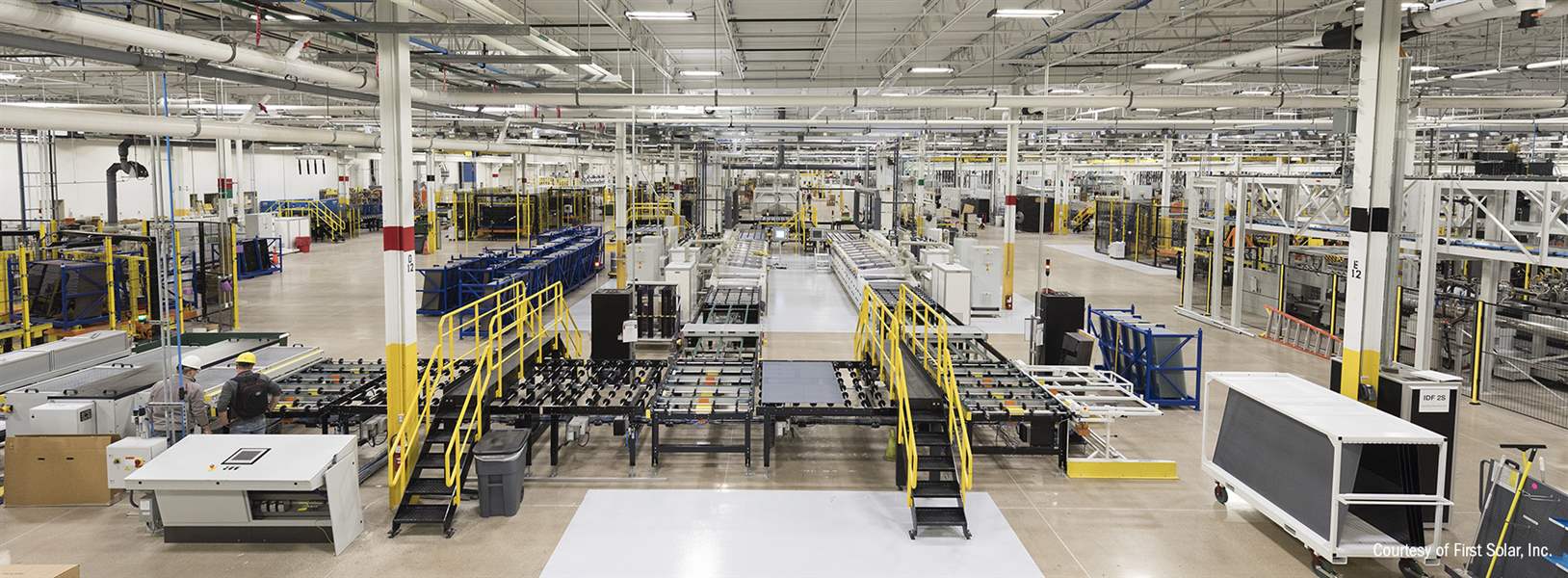 First Solar shows off production line under development for new panels