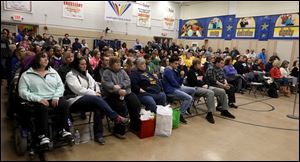 A full house attends the Washington Local Schools board of education meeting Wednesday.