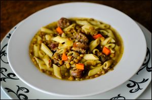 Pasta, Lentil, and Sausage Soup