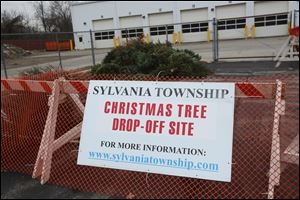 The designated Christmas trees drop-off area in Sylvania Township in 2016. Trees can be dropped at the township administration building, 4927 Holland-Sylvania Rd., until Feb. 1.