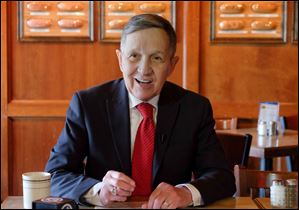 Democratic candidate for governor Dennis Kucinich makes a campaign stop at Tony Packo's Cafe in East Toledo.