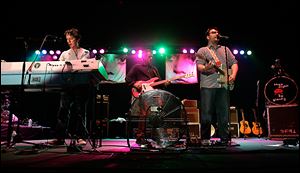 They Might Be Giants perform at the Williamsburg Waterfront in New York City.