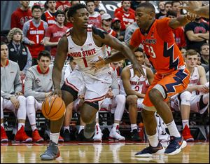 Ohio State's Jae'Sean Tate could prove to be a matchup problem for South Dakota State in the teams' NCAA tournament opener Thursday.