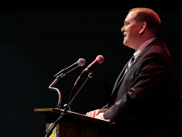 The mayor embraces optimism