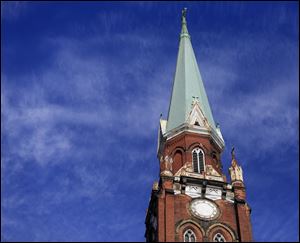The steeple of St. Anthony Church is a landmark along Nebraska Avenue. 