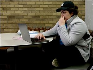 Third year law student Sarah Boldt, 24, of Oak Harbor, studies at the University of Toledo Law Center.