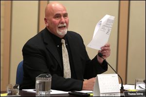 Washington Local Schools board president Thomas Ilstrup at a meeting in January.