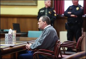 James Worley sits at the defense table after being found guilty on all 17 counts in the murder of Sierah Joughin. The jury deliberated less than six hours before delivering the verdict Tuesday in Fulton County Common Pleas Court.