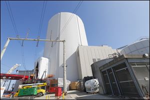 The Shield Building where the steam generator goes for installation and containment at the Davis-Besse Nuclear Power Station.