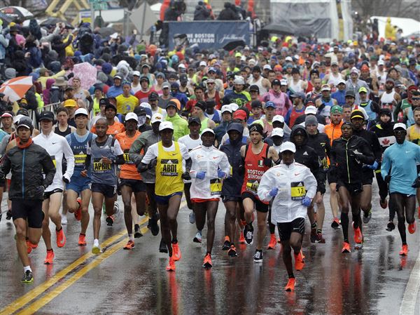 Locals running in Boston Marathon