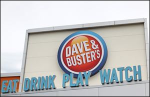The sign at the Dave & Buster's location at Franklin Park in Toledo.