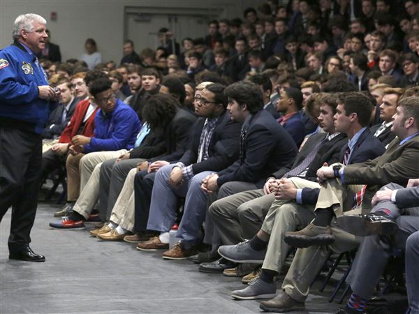 PHOTO GALLERY: Astronaut Greg H. Johnson speaks to St. Francis de Sales High School students