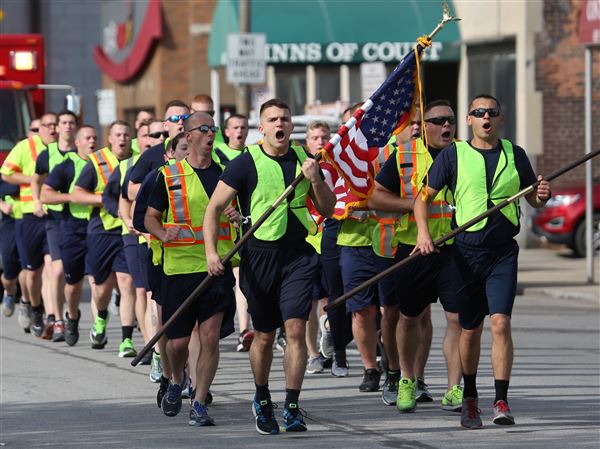 Firefighter recruits complete training with 'legacy run' and landscaping