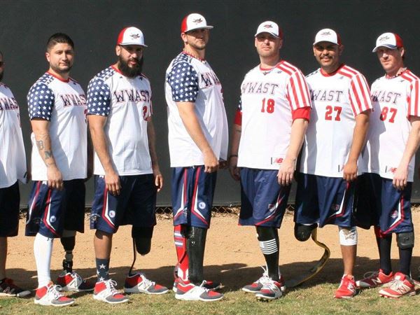 Wounded Warriors inspire on, off softball diamond