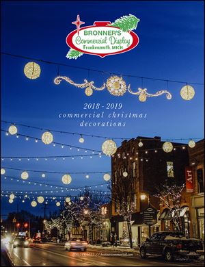 Downtown Sylvania's 'Under the Lights' display was recognized on the front cover of Bronner's CHRISTmas Wonderland annual commercial display catalog.