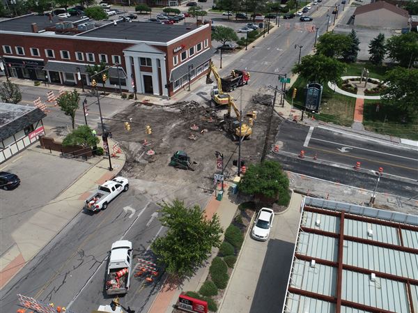 Road work shuts down Sylvania's Main Street