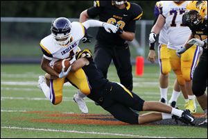Waite's Neko Brown, shown in the first game against Northview, scored a touchdown in the Indians' win over Maumee Friday.