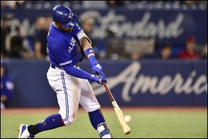 Toronto Blue Jays' Kevin Pillar hits a walk-off home run against the Cleveland Indians.