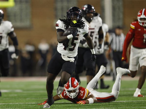 Northern Illinois running back Telly Johnson, Jr., runs for a 74-yard touchdown during the third quarter of an NCAA football game against Maryland on Sept. 5 in College Park, Md. Maryland won 20-9.