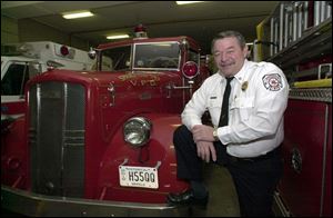 The township's fire chief, Larry Huffman, has been fighting fires since he was 17 years old.