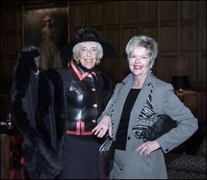 Co-chairs Jean Smith, left, and Sharon Lynch at the Garden Club Forum benefit preview.