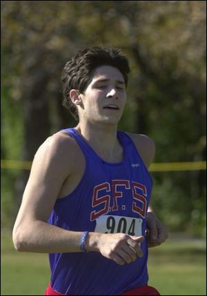 Mike Frey of St. Francis won his race with a 16:22 clocking.