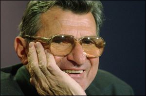 Penn State coach Joe Paterno, 74, has taken more of a hands-on approach lately, even showing his players how to tackle.