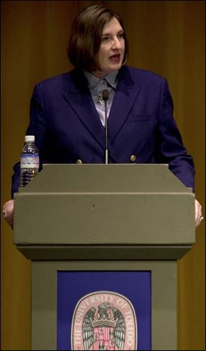 Dr. Glen Hahn Cope, at a UT forum, is one of four finalists for the provost position.