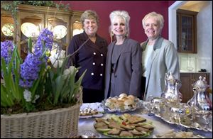 From left, Judy Kasper, Cynthia Hoffman, and Barbara Bettinger at the Ability Center Auxiliary membership tea.