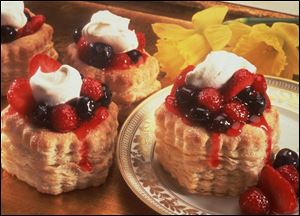 Mixed Berry Basket is an attractive dessert that uses frozen puff pastry shells and takes only 15 minutes to prepare.