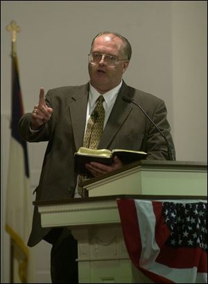 The Rev. Dr. Bryan Sharp said `the dominos are all in place' for Earth's final battle.