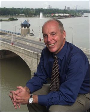 `We need to plan with zero-based thinking,' Warren McCrimmon, new seaport director, says in a port authority conference room, with the Cherry Street bridge in the background.