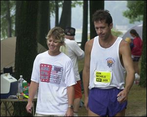 The husband-and-wife team of John and Andrea Nichols of Waterville were the top local finishers.