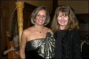 CHARITY: Valerie Garforth and Nan Champion are at the Focus Gala.