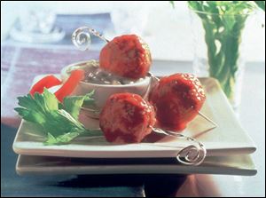 For a party on a plate, serve Spicy Buffalo-Style Meatballs.