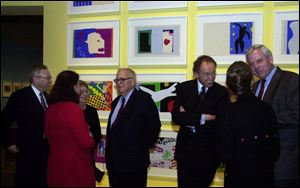RECEPTION: From left, Roger Berkowitz, Marilyn Symmes, Eleanor Garvey, Walter Bareiss, Paul Anbinder, Katy Homans, and Jock Reynolds are at the art museum.