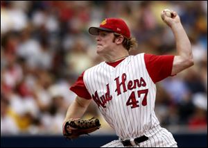 Pitcher Nate Robertson had a quality start for the Hens yesterday, giving up just 2 runs on 6 hits through 8 innings.