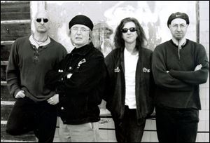 The members of Savoy Brown are, from left, Gerry Sorrentino, Kim Simmonds, Dave Malachowski, and Dennis Cotton.
