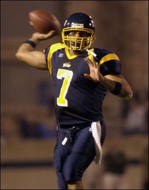 Even after just nine games as a starter, Toledo sophomore quarterback Bruce Gradkowski is closing in on UT and MAC records. Gradkowski has an 81.95 completion percentage at the Glass Bowl this year.