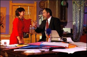 Debbie Marinik plays Theda Blau and Larry Farley is Vito Pignoli in the Village Players production of <i>It Had To Be You</i>, which opens tonight.